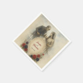 ゴシックカップルゾンビハロウィン結婚ズ スタンダードカクテルナプキン (角)