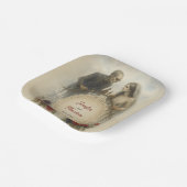 ゴシックカップルゾンビハロウィン結婚ズ ペーパープレート (傾斜あり)