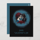 ゴシックカップル愛好家バレンタインデー ポストカード (正面/裏面)