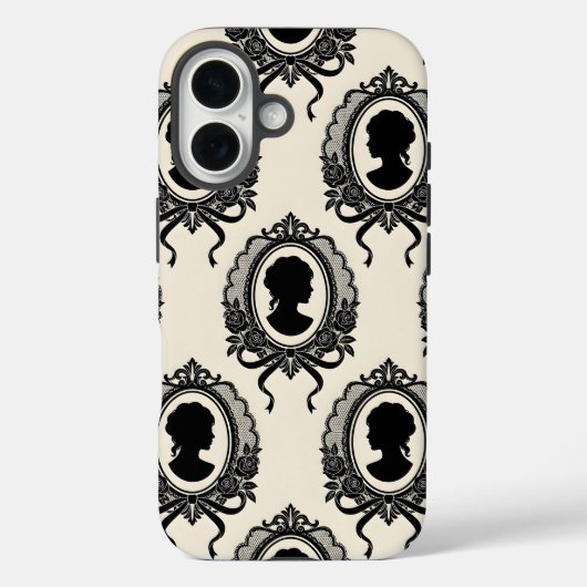 ゴシックカメオシルエット柄 Case-Mate iPhoneケース (裏面)
