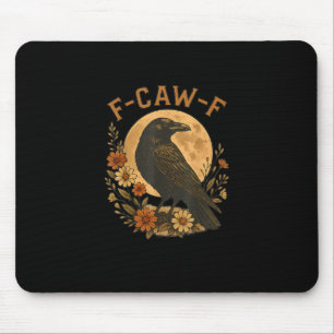 ゴシックカラスのF-Caw-Fユーモアグラフィック マウスパッド