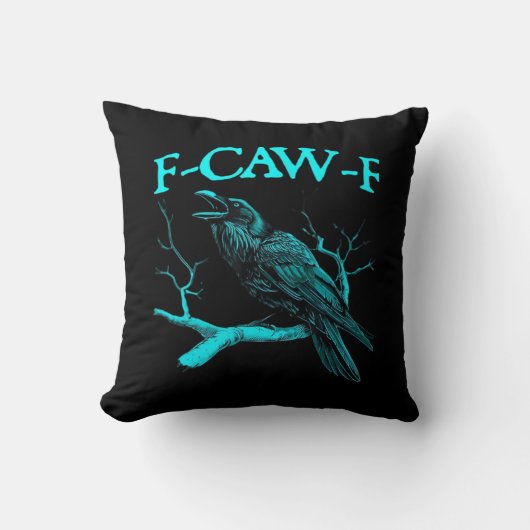 ゴシックカラスのF-Caw-Fユーモア クッション (正面)