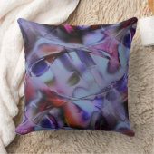 ゴシックカラーで磨かれた形状と曲線の混乱 クッション (ブランケット)