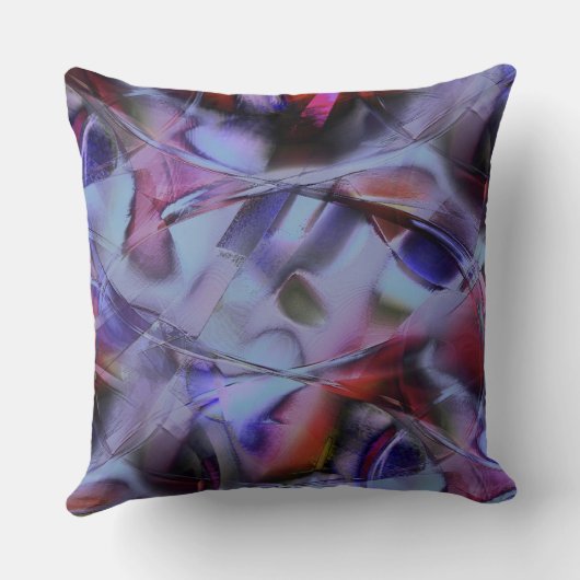 ゴシックカラーで磨かれた形状と曲線の混乱 クッション (裏面)