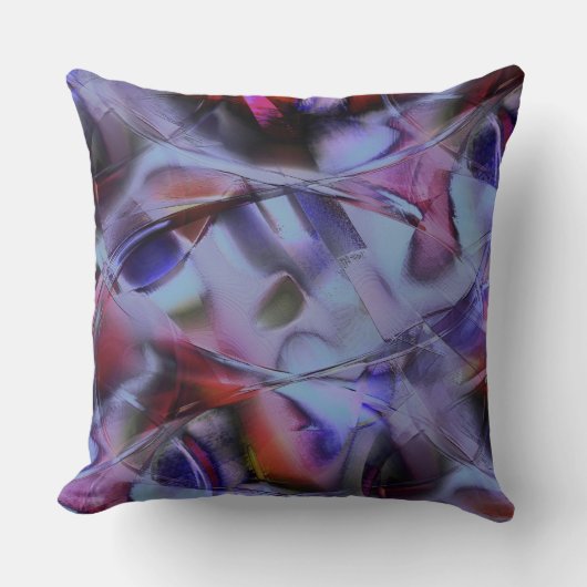 ゴシックカラーで磨かれた形状と曲線の混乱 クッション (正面)