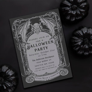ゴシックガルゴイルハローウィンパーティ 招待状