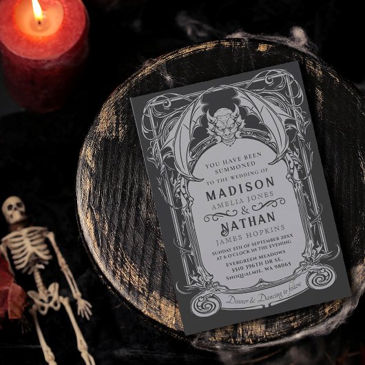 ゴシックガルゴイレハロウィン結婚ズ 招待状