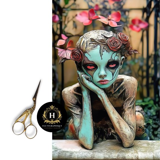 ゴシックガーゴイルとバラヘッドピースの切り離し 薄葉紙