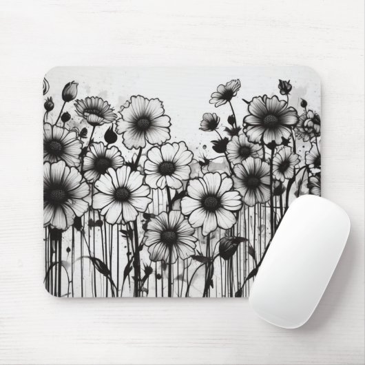 ゴシックガーデンラプソディブラックインクフローラ爆発 マウスパッド (マウス)