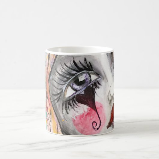 ゴシックガールお洒落MIMEピエロポジティビティ愛おもしろい コーヒーマグカップ (中央)