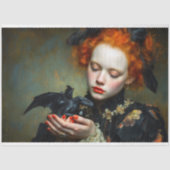 ゴシックガールとベビーブラックドラゴンデカップアート 薄葉紙 (正面)