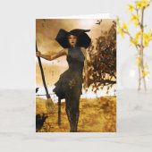 ゴシックガールオータムウィッチカード カード (黄色い花)