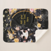 ゴシックガールカスタムデコールゴシックかわいいチビ（小さくかわいく書いた感じ） シェルパブランケット (正面(横))