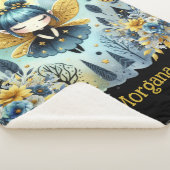 ゴシックガールカスタムデコールゴシックかわいいチビ（小さくかわいく書いた感じ） シェルパブランケット (3/4)