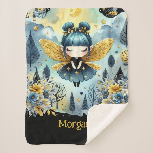 ゴシックガールカスタムデコールゴシックかわいいチビ（小さくかわいく書いた感じ） シェルパブランケット (正面)