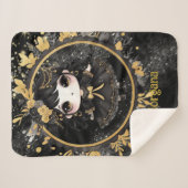 ゴシックガールカスタムデコールゴシックかわいいチビ（小さくかわいく書いた感じ） シェルパブランケット (正面(横))