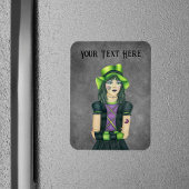 ゴシックガールグリーンハット入れトオスグローブオングレー マグネット