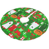 ゴシックガールハロウィーンクリスマス幽霊 ブラッシュドポリエステルツリースカート (アングル)