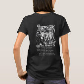 ゴシックガールバンドツアーのポスタースタイル不気味、ロックグラフ Tシャツ (裏面)