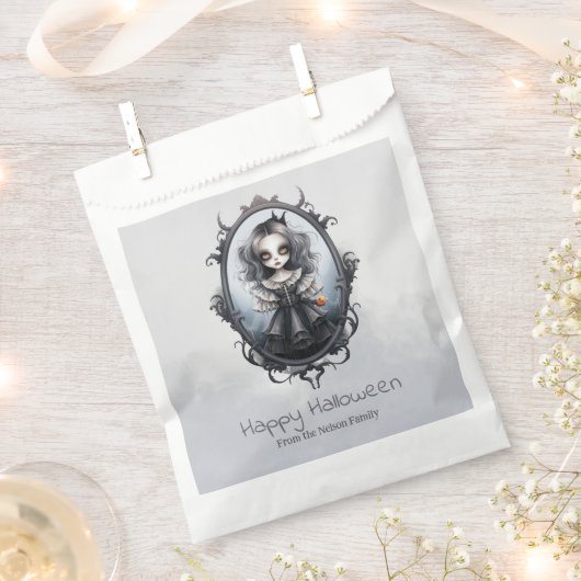 ゴシックガールビクトリアンイン鏡ハッピーハローウィン フェイバーバッグ (クリップ留めされた状態)