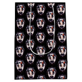 ゴシックガールビクトリアン鏡ブラック ミディアムペーパーバッグ (裏面)