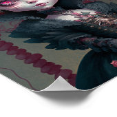 ゴシックガールピンク黒い不気味かわいい ポスター (角)