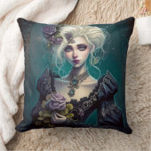 ゴシックガールファンタジーラベンダー花枕 クッション (ブランケット)