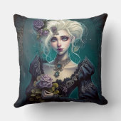 ゴシックガールファンタジーラベンダー花枕 クッション (裏面)