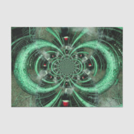 ゴシックガールブラックグリーンフォレスト抽象芸術シュラル 薄葉紙