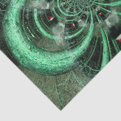 ゴシックガールブラックグリーンフォレスト抽象芸術シュラル 薄葉紙 (詳細)