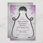 ゴシックガールブレイディング バースデー招待状 招待状 (正面/裏面)