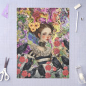 ゴシックガールヴィンテージ花模様&レイヴンデクページ 薄葉紙 (クラフト)