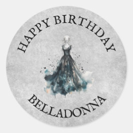 ゴシックガール誕生日 ラウンドシール