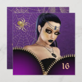 ゴシックガールSweet sixteen招待状 招待状 (正面/裏面)