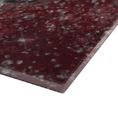 ゴシックキスをするスカルカップルと血の赤の永遠 カッティングボード (角)