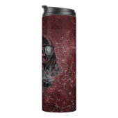 ゴシックキスをするスカルカップルと血の赤の永遠 タンブラー (回転右)