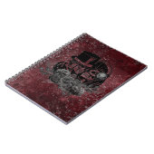 ゴシックキスをするスカルカップルと血の赤の永遠 ノートブック (左側)