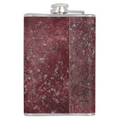 ゴシックキスをするスカルカップルと血の赤の永遠 フラスク (裏面)