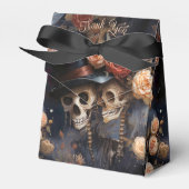 ゴシックキスをするスカルロマンチック結婚スケルトン フェイバーボックス (正面サイド)