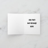 ゴシックキャット誕生日カパーソナライズされたード カード (内部)