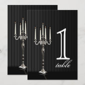 ゴシックキャンドルブラストライプ・アニバーサリー・テーブルナンバー 招待状 (正面/裏面)