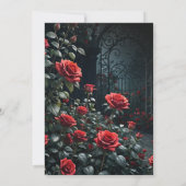 ゴシックキンセアニェラダークレッドローズガーデン&レイヴン 招待状 (裏面)