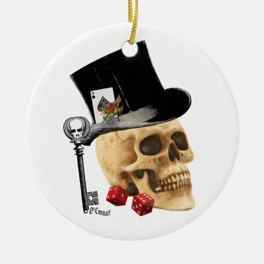 ゴシックギャンブラースカルタトゥーデザイン セラミックオーナメント (正面)