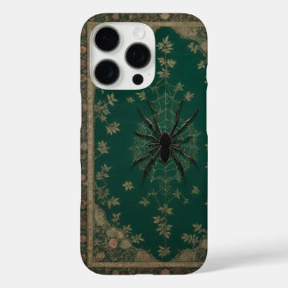 ゴシッククモとビンテージ フラワー テペストリー フォンカ iPhone 16 PROケース