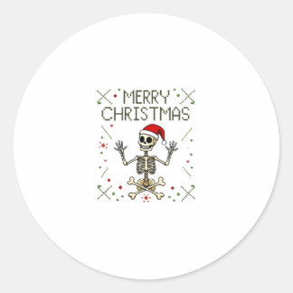 ゴシッククリスマスおばけドクロロックTシャツ ラウンドシール