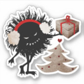 ゴシッククリスマスキャラクター悪いバグシール シール (正面)