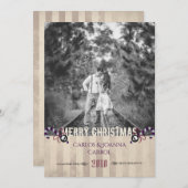 ゴシッククリスマスキャンディーケインフォトカード シーズンカード (正面/裏面)