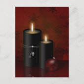 ゴシッククリスマスキャンドルオーナメントホリデーポストカード シーズンポストカード (正面)