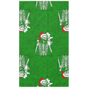 ゴシッククリスマススカルコーヒー骨格 テーブルクロス