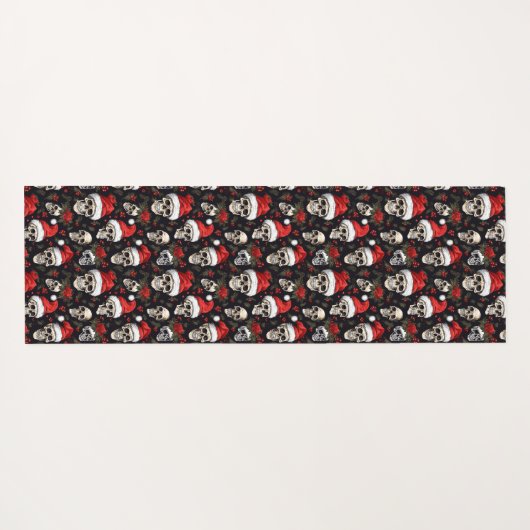 ゴシッククリスマススカルダークホリデーフィットネス ヨガマット (裏面(横))